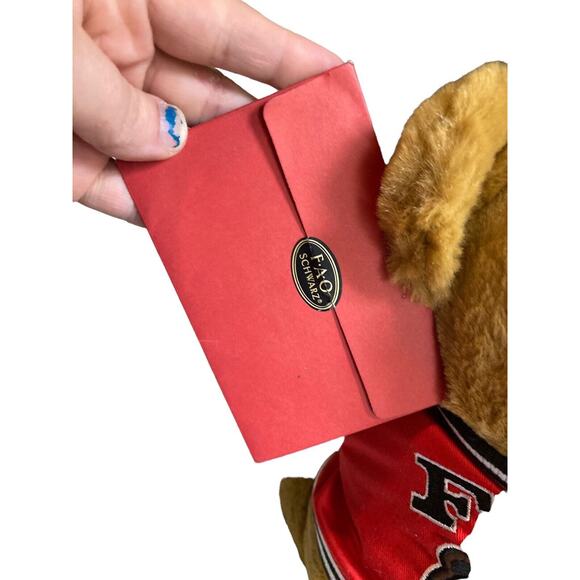 FAO Schwarz 12” Varsity Jacket Football Player Stuffed Teddy Bear Plush - Picture 8 of 14